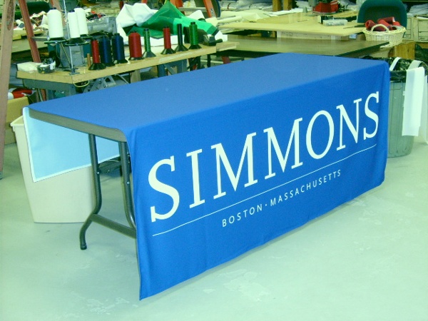 IMG 24 Custom appliqued school banner table drape by Accent Banner