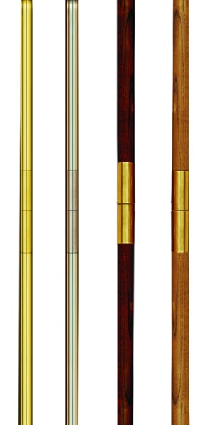 Indoor flagpoles are available in several sizes and finishes.