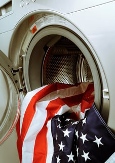how to wash a flag
