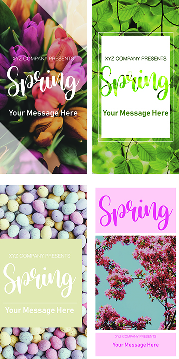 Pole banner templates for download-Spring-1