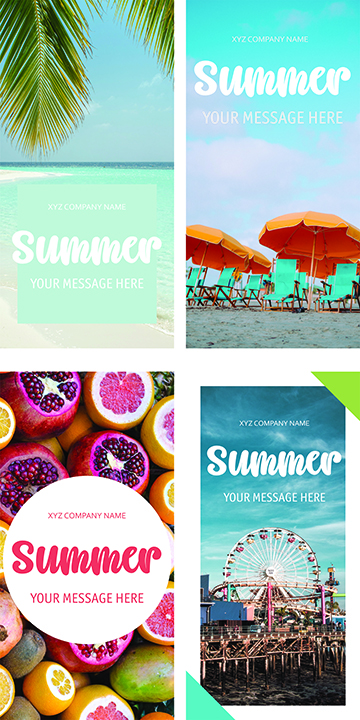 Pole banner templates for download-Summer-1